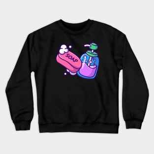 Floating Bar Soap And Liquid Soap Cartoon Crewneck Sweatshirt